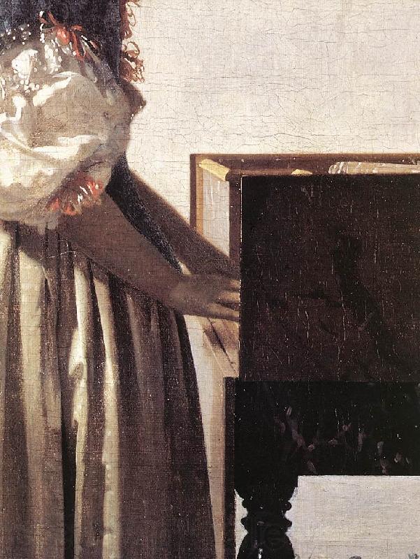 VERMEER VAN DELFT, Jan Lady Standing at a Virginal (detail) wer Spain oil painting art